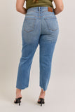 Plus Size High Rise Mom Jean Cropped