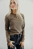 Pointelle Long Sleeve- Brushed Sage(XS-2X)