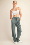 Comfy Luxe Straight Pant, Sage Leaf (S, 2x, 3x)