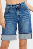 Risen- High Rise Cuffed Shorts (M, L, 2X, 3X)