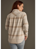 Super Soft Plaid Button Up- Tan, Brown, Lt. Blue (S-XL)