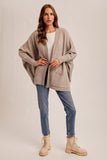 Dolman Sleeve Hoodie Cardigan (S-L)