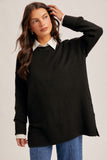 Oversized Tunic Sweater- Black (S-L)