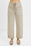 Risen-High Rise Crop Wide Barrel Cargo Pants (0, 7, 9, 13-2x)