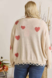 Frayed Heart Sweater