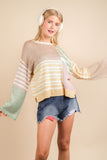 Colorblock & Stripe Knit Sweater