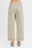 Risen-High Rise Crop Wide Barrel Cargo Pants (0, 7, 9, 13-2x)