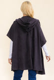 Short Sleeve Hoodie Cardigan- Black (S-L)