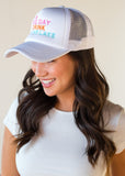 Drink on the Lake Trucker Hat- White