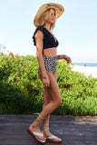 High Waisted Leopard 2 Piece Swimsuit (1X-3x)