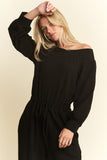 One Shoulder Terry Jumpsuit