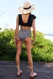 High Waisted Leopard 2 Piece Swimsuit (1X-3x)