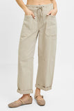 Risen-High Rise Crop Wide Barrel Cargo Pants (0, 7, 9, 13-2x)
