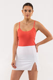 Scalloped Hem Tank, Coral (M)