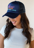 Drink on the Lake Trucker Hat- Navy