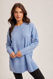 Oversized Tunic Sweater- Blueberry (S-L)