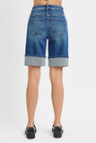 Risen- High Rise Cuffed Shorts (M, L, 2X, 3X)