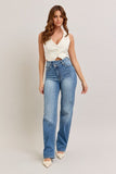 A-semetrical High Rise Dad Jean