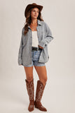 Soft Knit Oversized Denim Shacket (S-L)