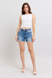 Judy Blue- High Waist Fray Hem Shorts (2x)