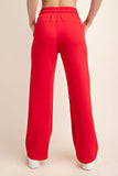 Comfy Luxe Straight Pant, True Red (S, L, 1x, 2x)