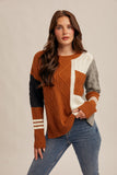 Color Block Pocketed Sweater (M)