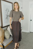 Textured Puff Sleeve Blouse-Mocha Fog (S-L)
