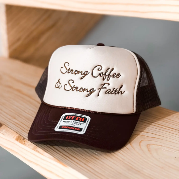 Strong Coffee & Strong Faith Cap
