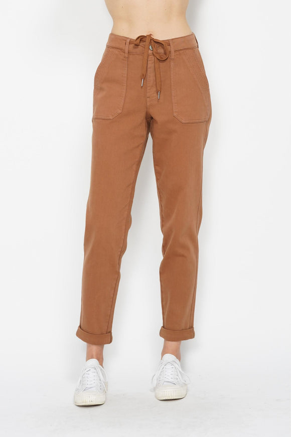 Judy Blue-Camel Cargo Joggers