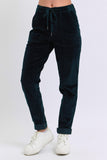 Judy Blue-Corduroy Cuffed Jogger- Emerald