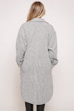 Long Soft Textured Jacket, H. Grey