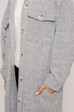 Long Soft Textured Jacket, H. Grey