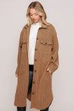 Long Soft Textured Jacket, Mocha