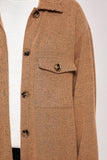 Long Soft Textured Jacket, Mocha