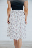 Midi Slip Skirt- Misty Bloom (2x)