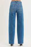 Risen- High Rise Wide Baggy Jeans With Tie (3-3X)