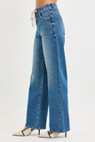 Risen- High Rise Wide Baggy Jeans With Tie (3-3X)