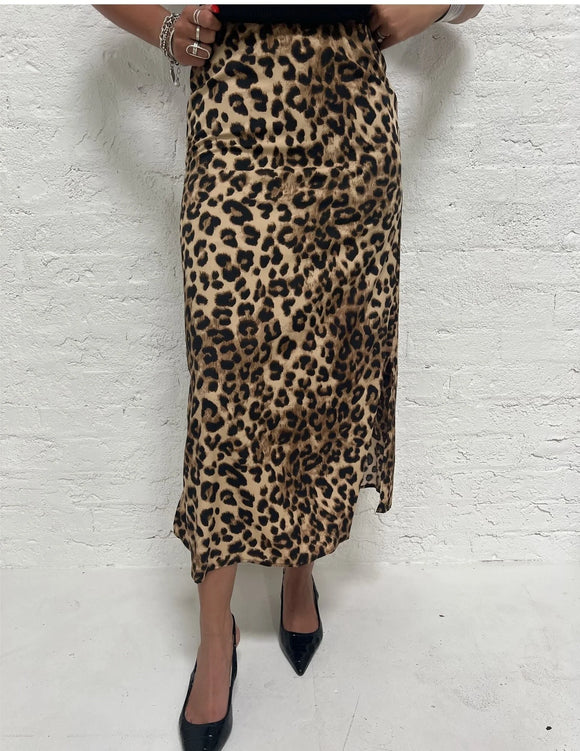Slip Skirt- Leopard