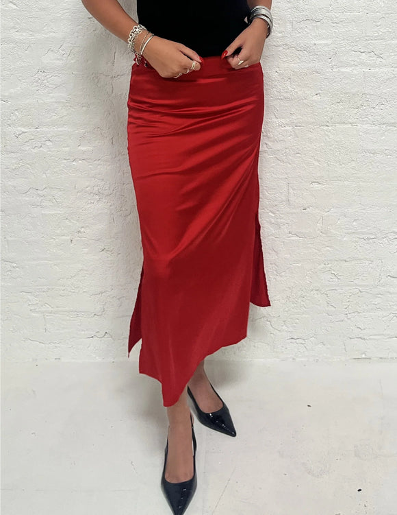 Slip Skirt- Red