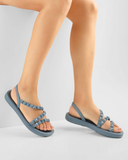 Womens- Ipanema Blue Strappy Studded Sandal