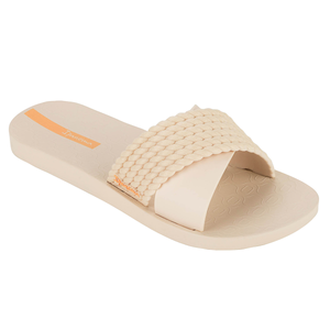 Womens- Ipanema Woven Cross Slides Beige