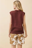 Classic V-Neck Sweater Vest- Brown (2X)