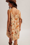 Western Pattern Shift Dress