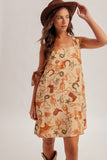 Western Pattern Shift Dress