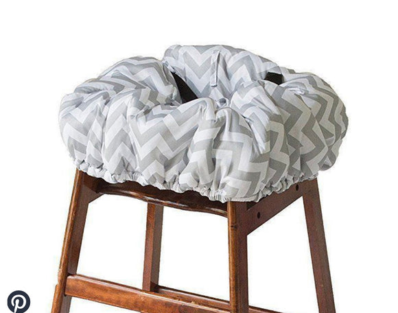 Ritzy Sitzy Shopping Cart and High Chair Cover(Grey Chevron)